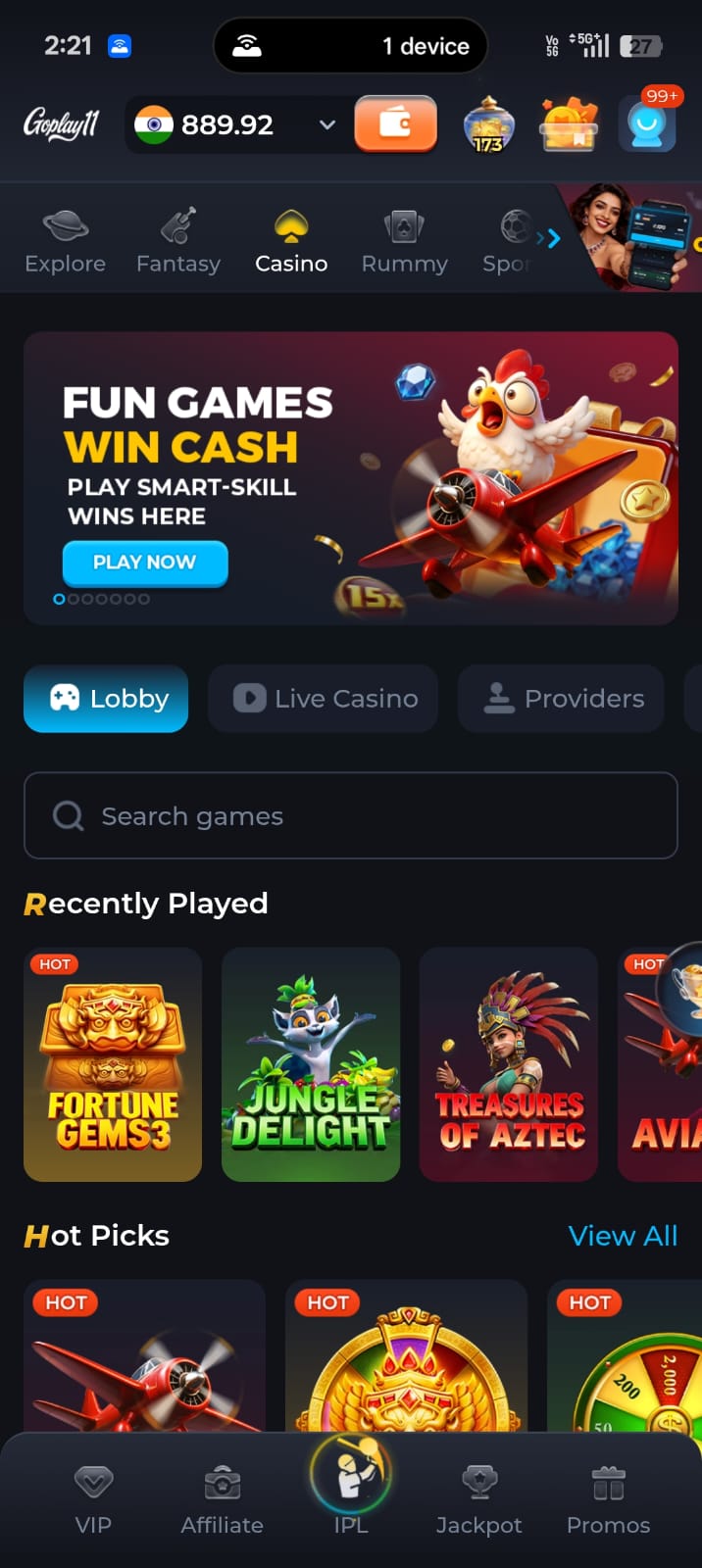 GoPlay11 IPL fantasy cricket app 2026 online gaming